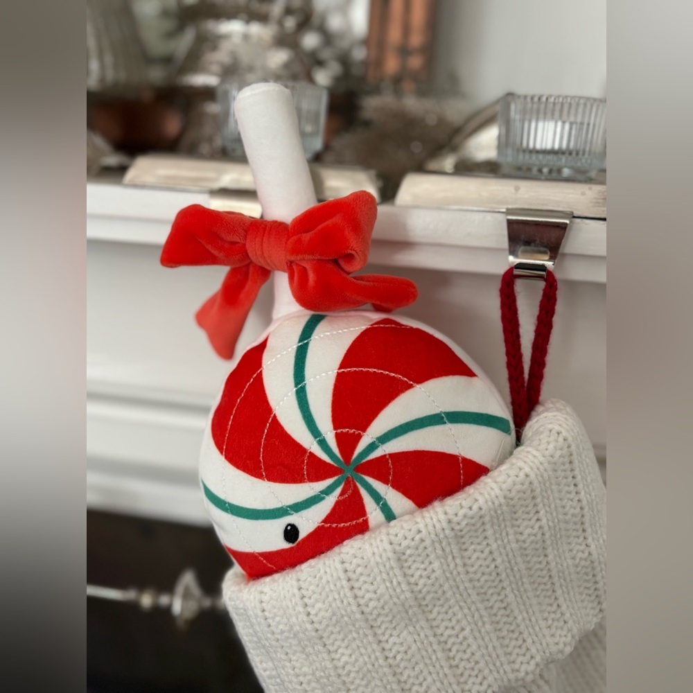Gigglescape Peppermint Lollipop Plush 9” Christmas Stuffy - Picture 3 of 10
